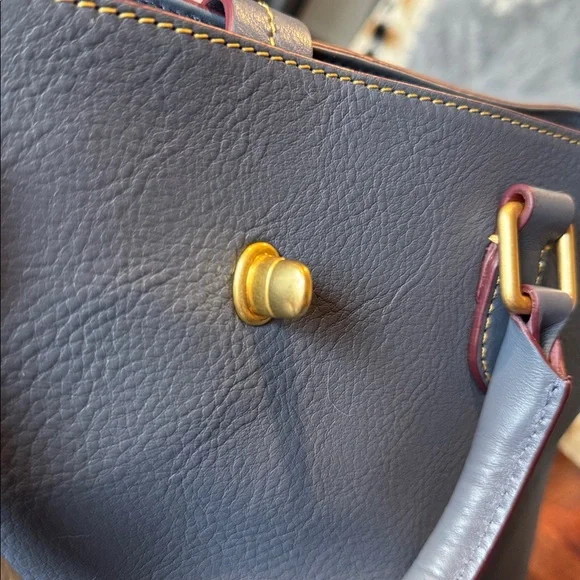 Dooney and Bourke Large Florentine Satchel Steel Blue - Picture 12 of 14